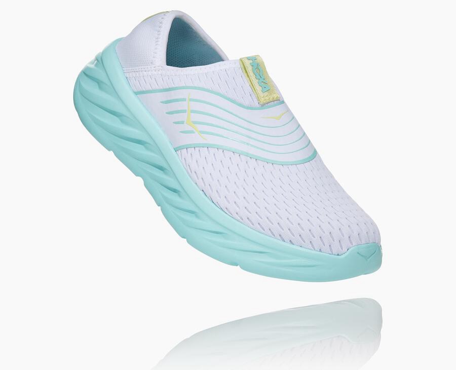 Sandálias Hoka One One Feminino Branco/Azuis - Ora Recovery - 432-FCRKMV